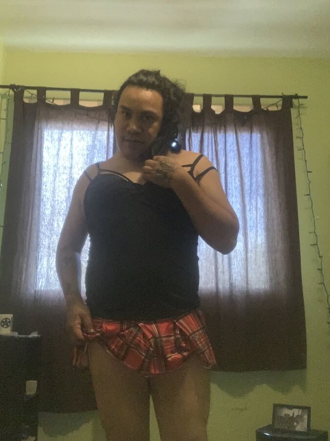 Panty wearing sissy faggot gabe difani