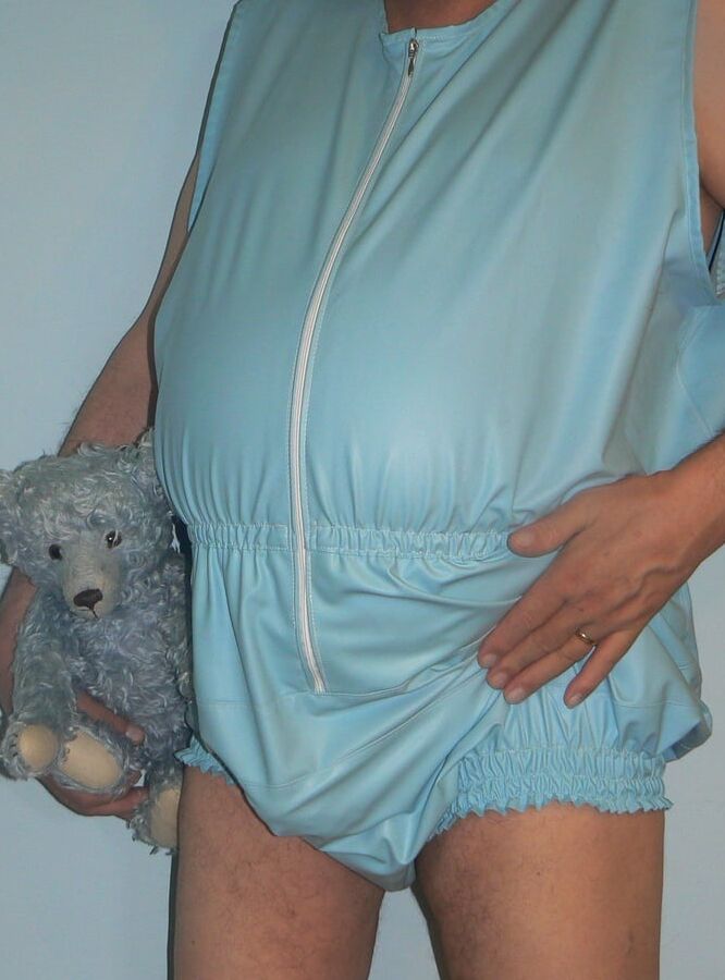 Gummihose babyblau Rubber pants baby blue