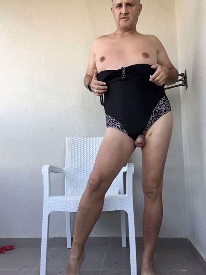 Swimsuit on the balcony