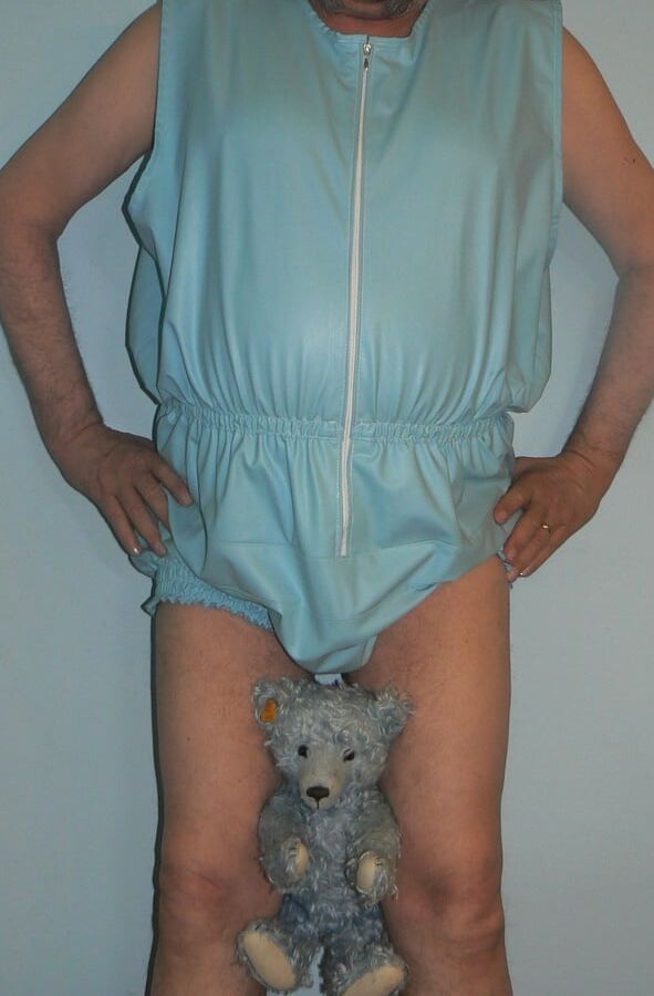 Gummihose babyblau Rubber pants baby blue