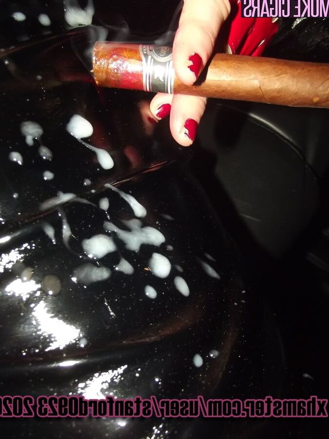 SEXY WOMAN SMOKE CIGARS