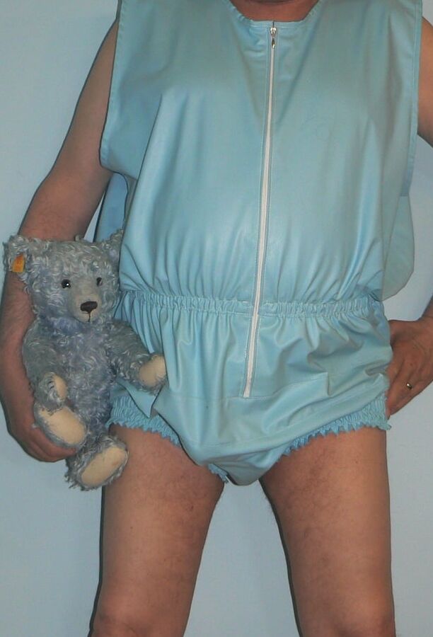 Gummihose babyblau Rubber pants baby blue