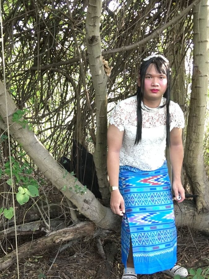 Thailand blue dress set ladyboy