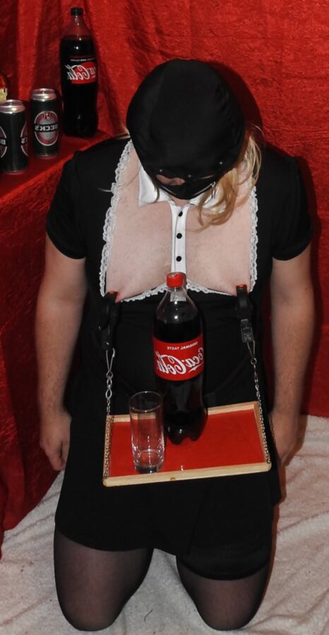 Sissy Maid Served Soft Drink