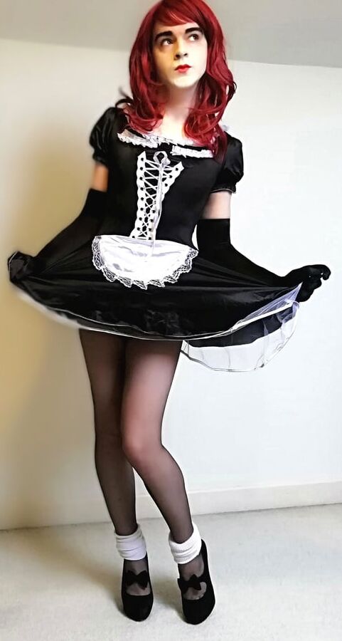 Marie crossdresser in maid uniform