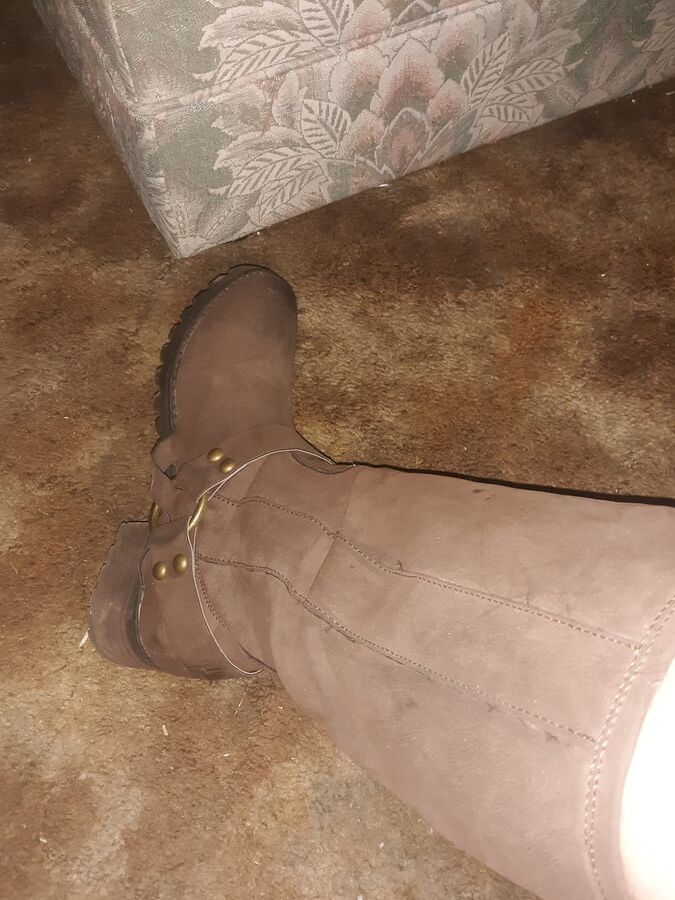 Leather boots