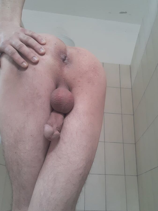 Depilated dick and ass