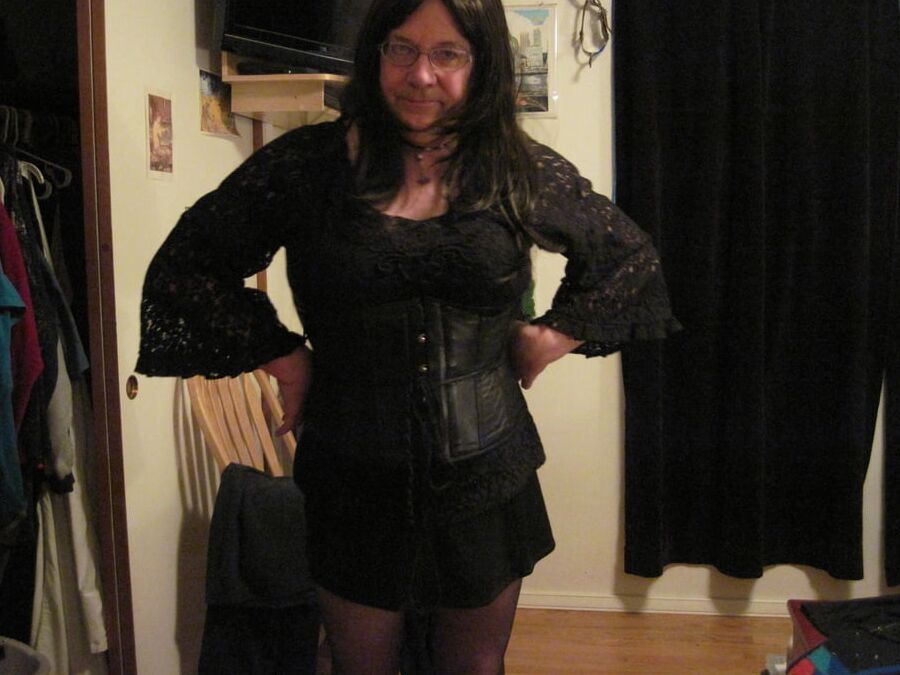 Trixie as DOM, in Lace, Coset &amp; thigh highs