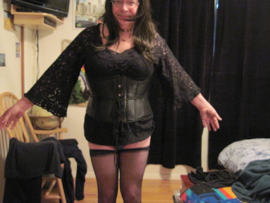 Trixie as DOM, in Lace, Coset &amp; thigh highs