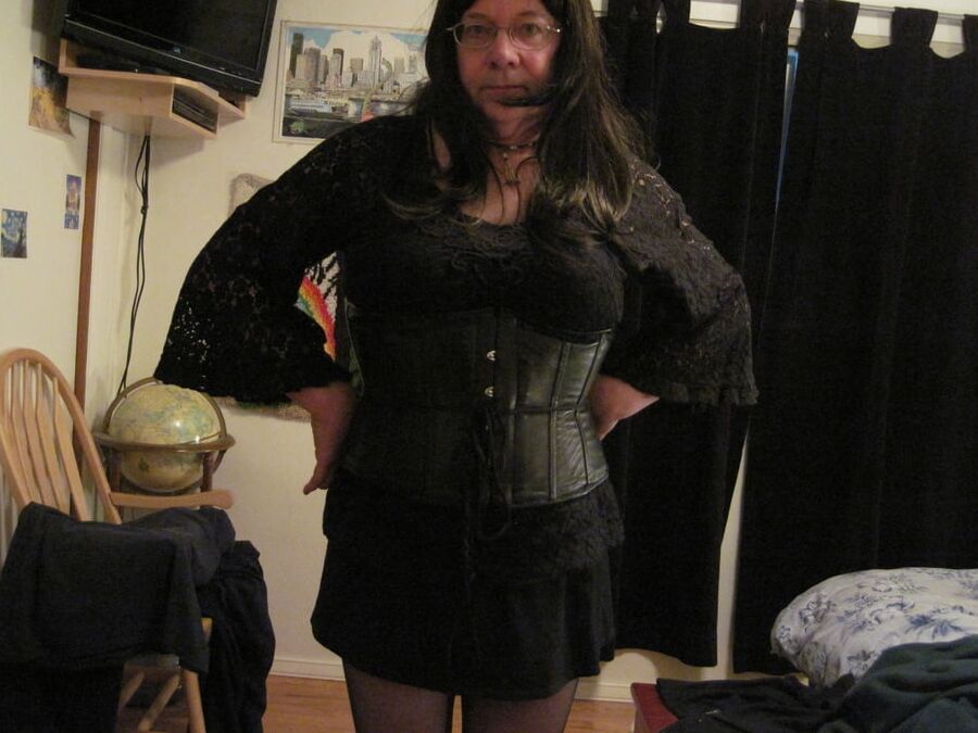 Trixie as DOM, in Lace, Coset &amp; thigh highs