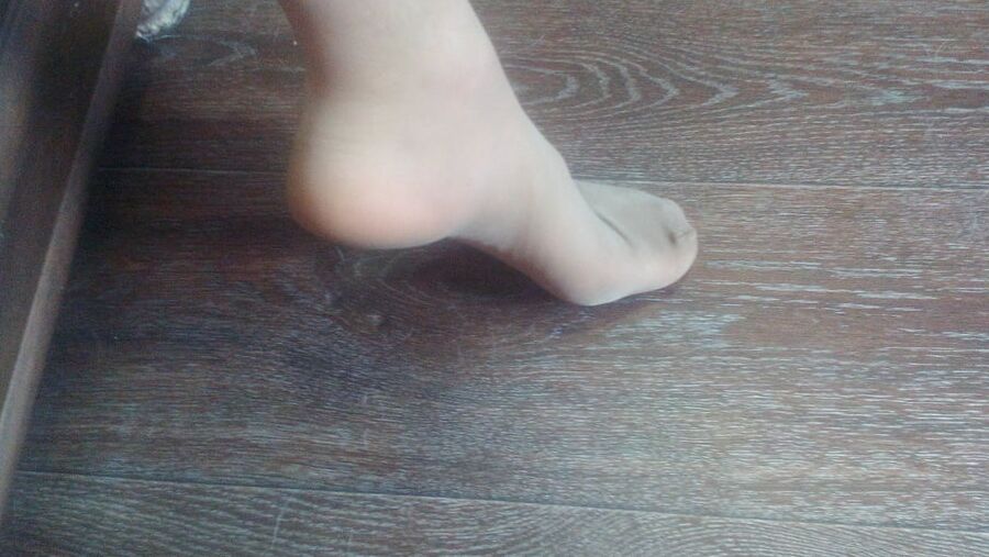 My feet in Nylon