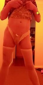 Fooling around under red and blue lights