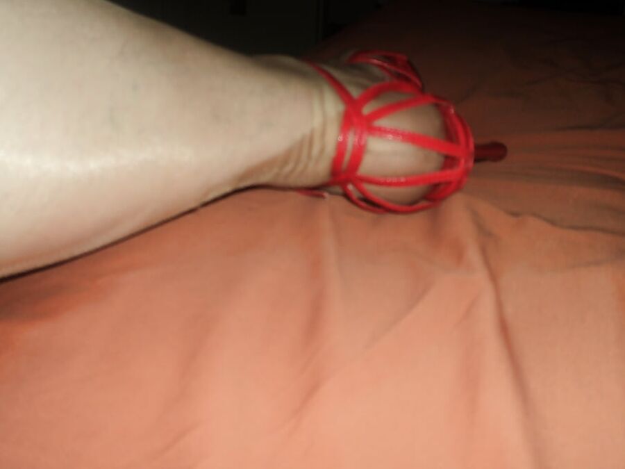 fully fashiond stockings and new red heels