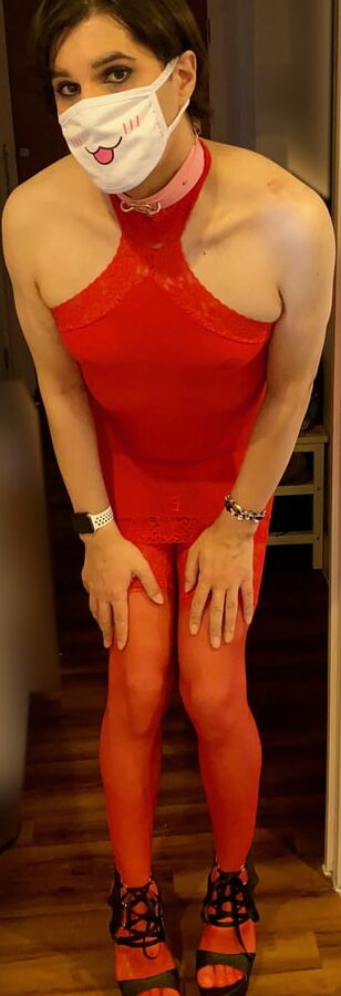 Red Halterneck Mini Dress