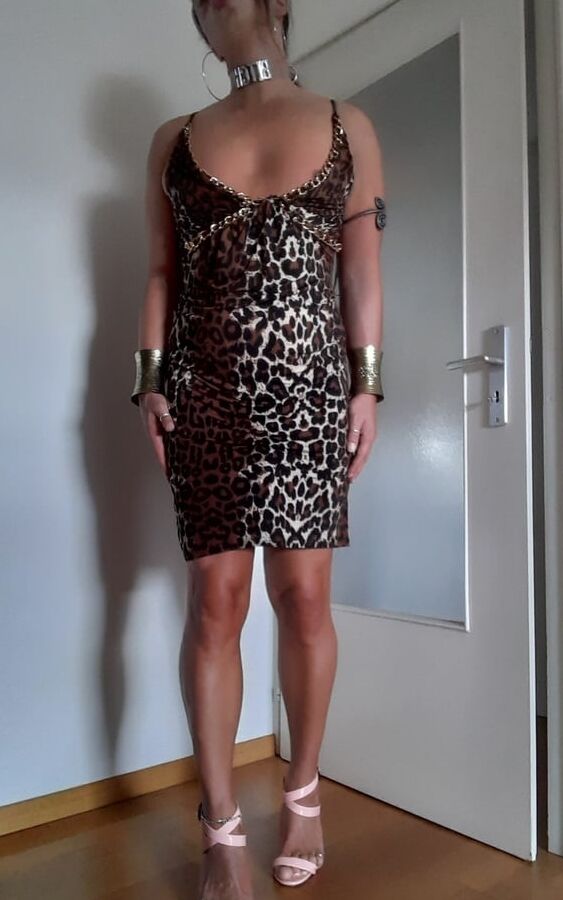Tygra slut in leopard dress for Longdick Jack.