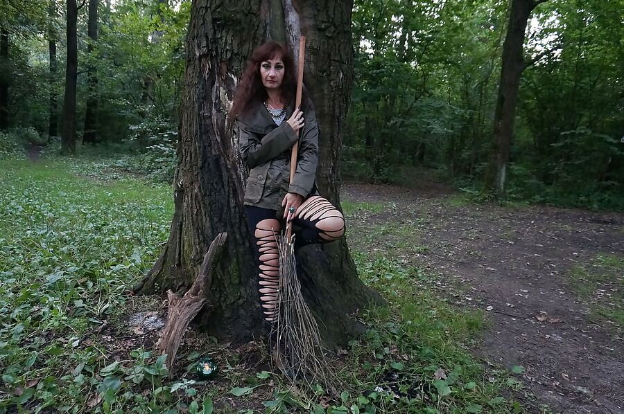 Witch on broomstick