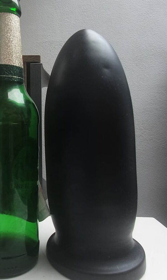 My new monster anal dildo, black, hard cm wide
