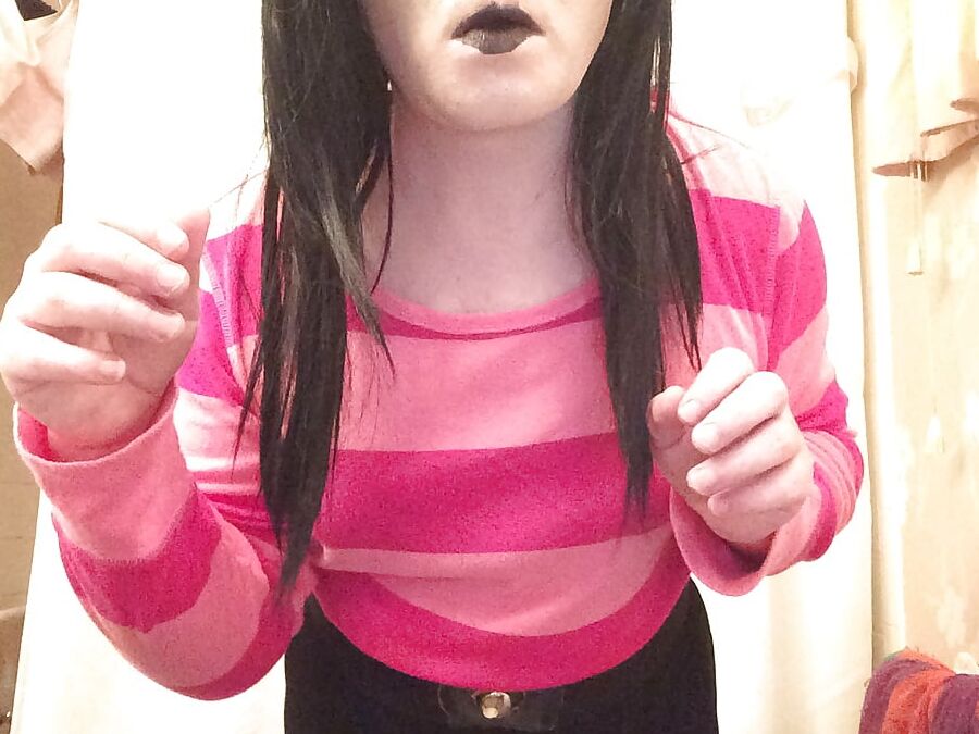 Pink and Vampy (goth tranny)