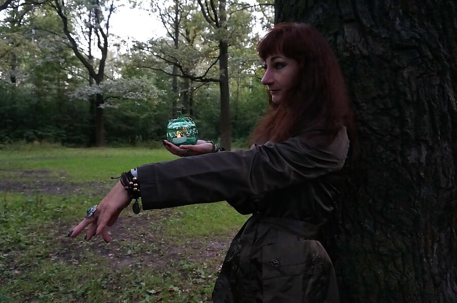 Witch on broomstick