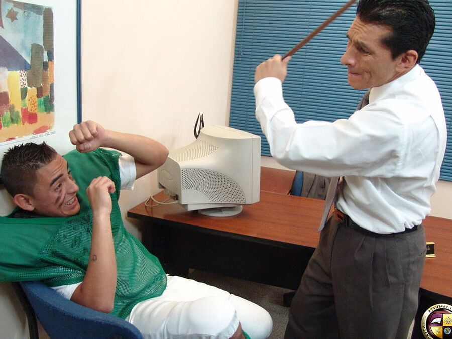 Latino teen Fabio gets punished by the headmaster