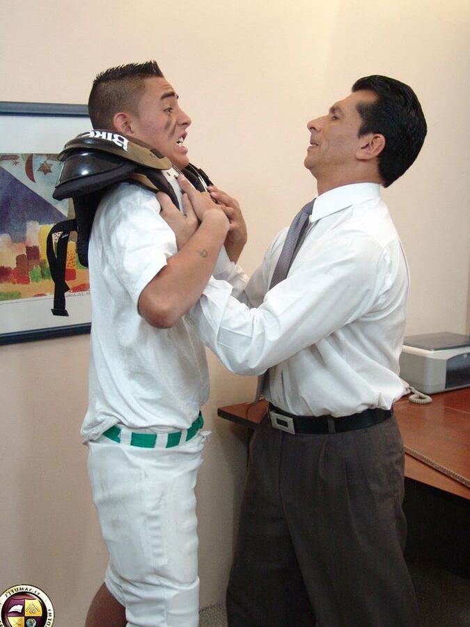 Latino teen Fabio gets punished by the headmaster