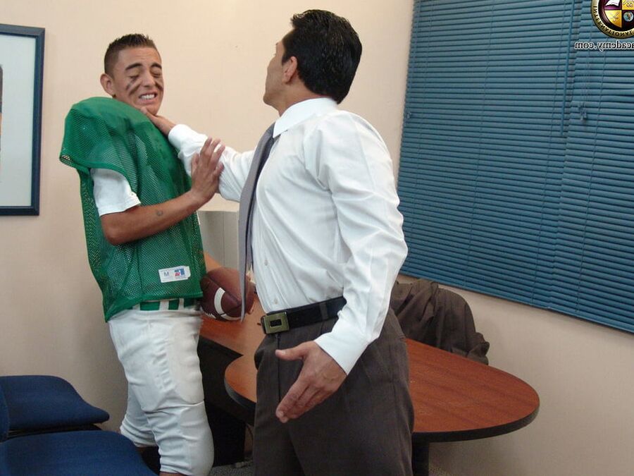 Latino teen Fabio gets punished by the headmaster