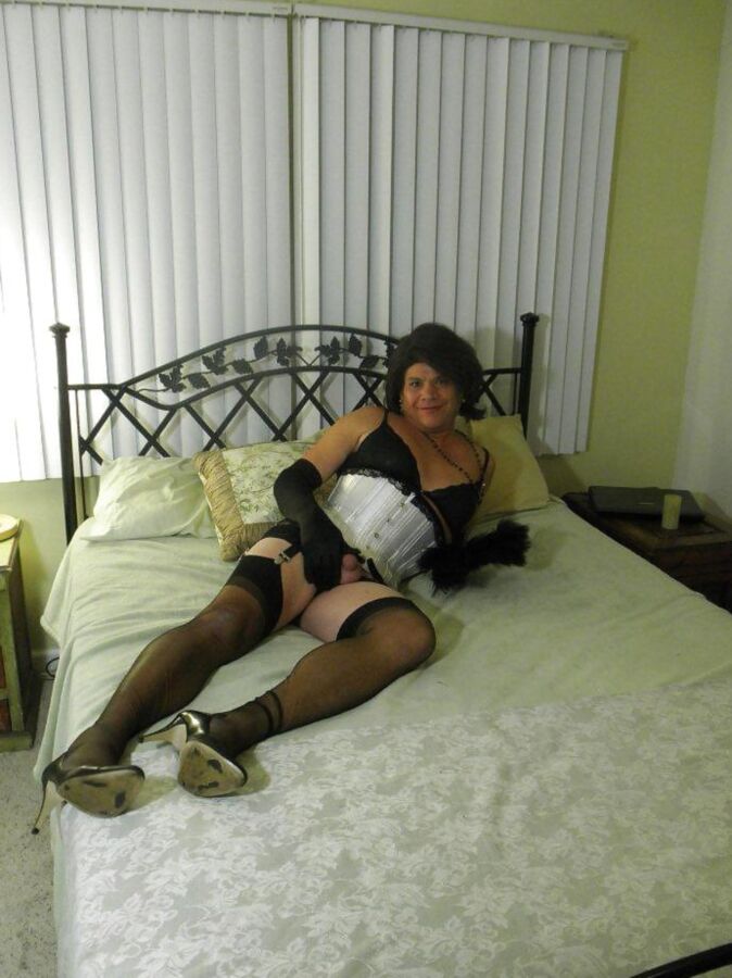 Miss Christi in White &amp; Black Corsette