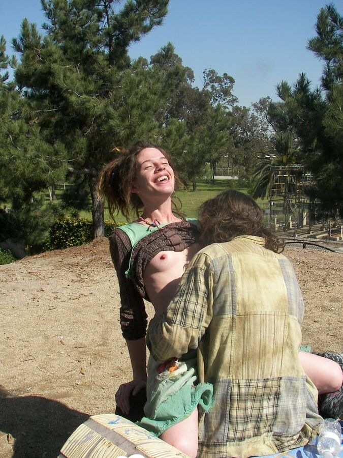 Fucking my horny babe in the park
