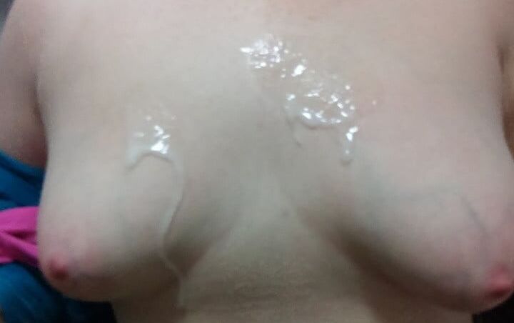 Blowjob, handjob and cum on tits