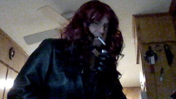 Leather and long wig with Misty s