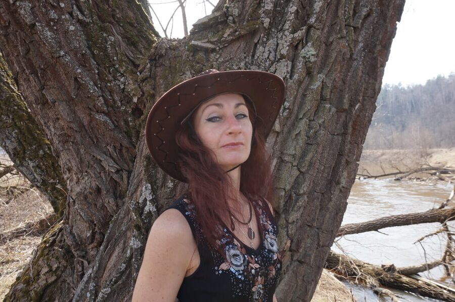 Near the tree