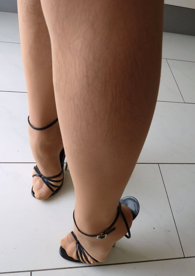 black stilettos