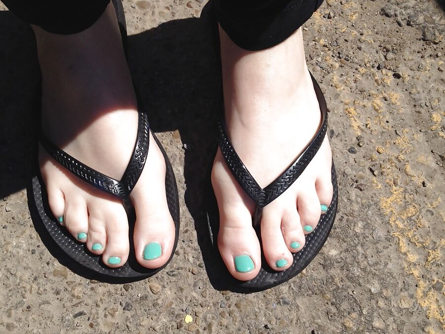 Light-blue manicure