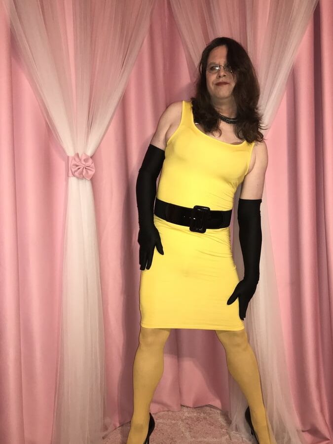 Joanie - Yellow Pencil Dress