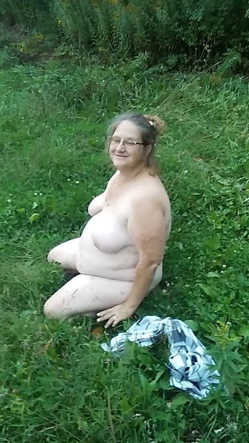 naked in a field