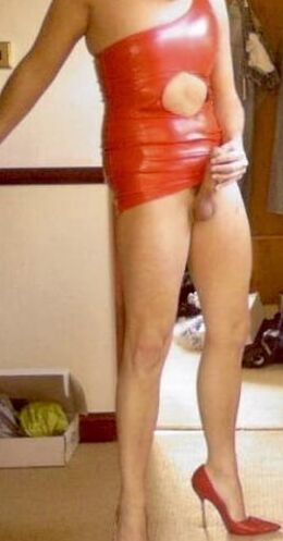 Red PVC Dress