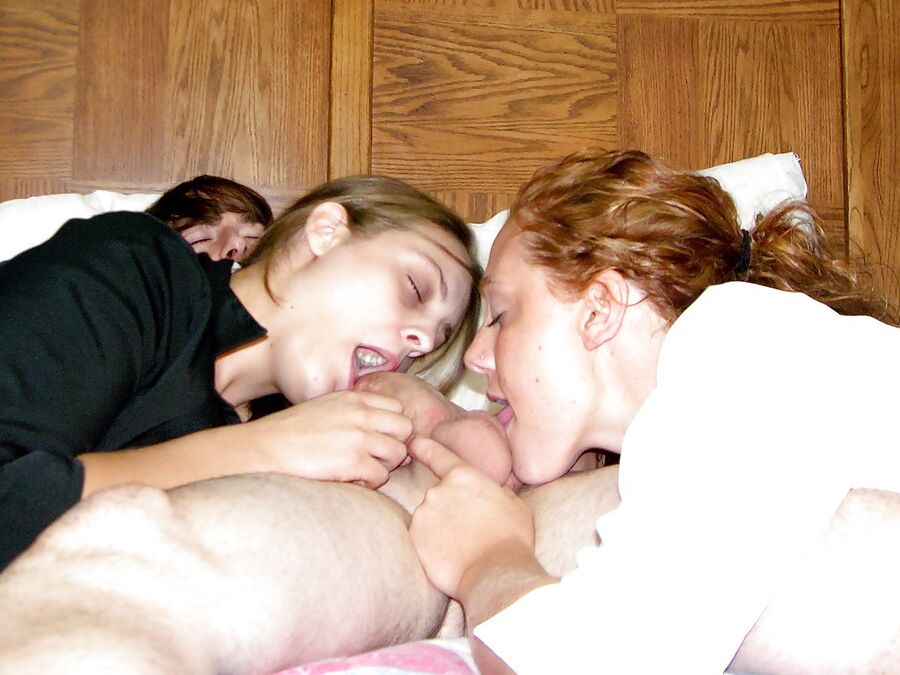 Danni and Mariah sharing a cock