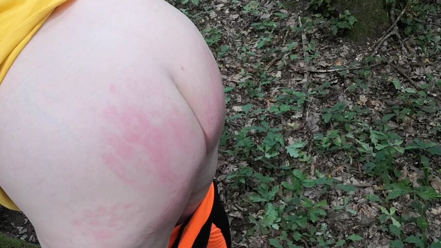 Ass Flogging in the woods