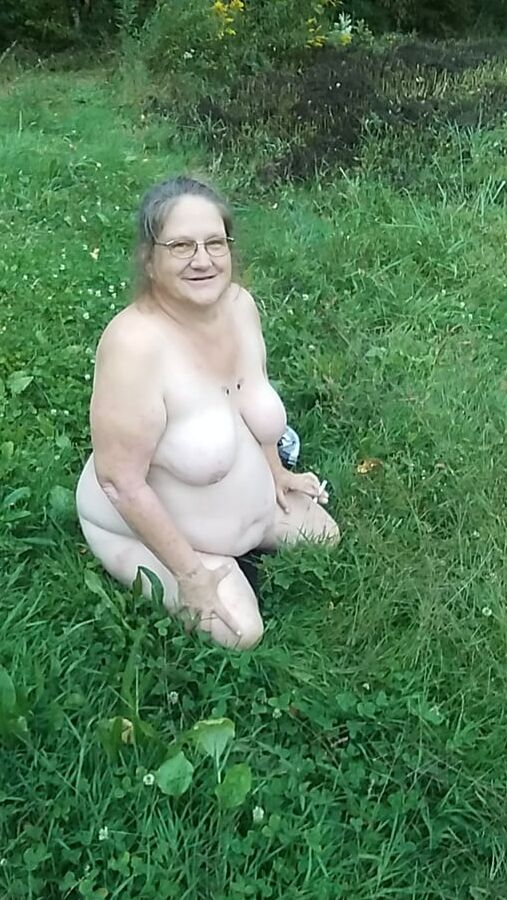 naked in a field