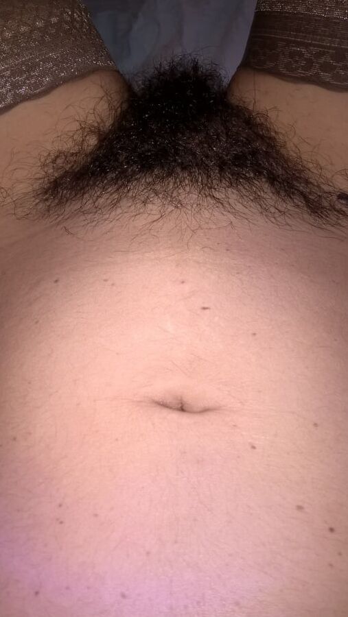 My beautiful hairy wife in stockings