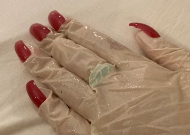 Long Red Nails and Mules