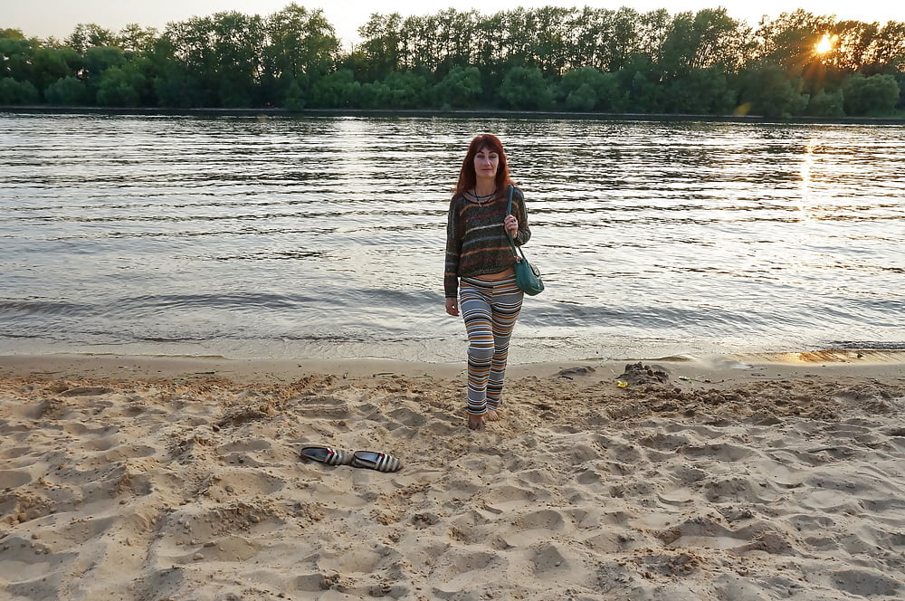 In AKIRA pants near Moscow-river in evening