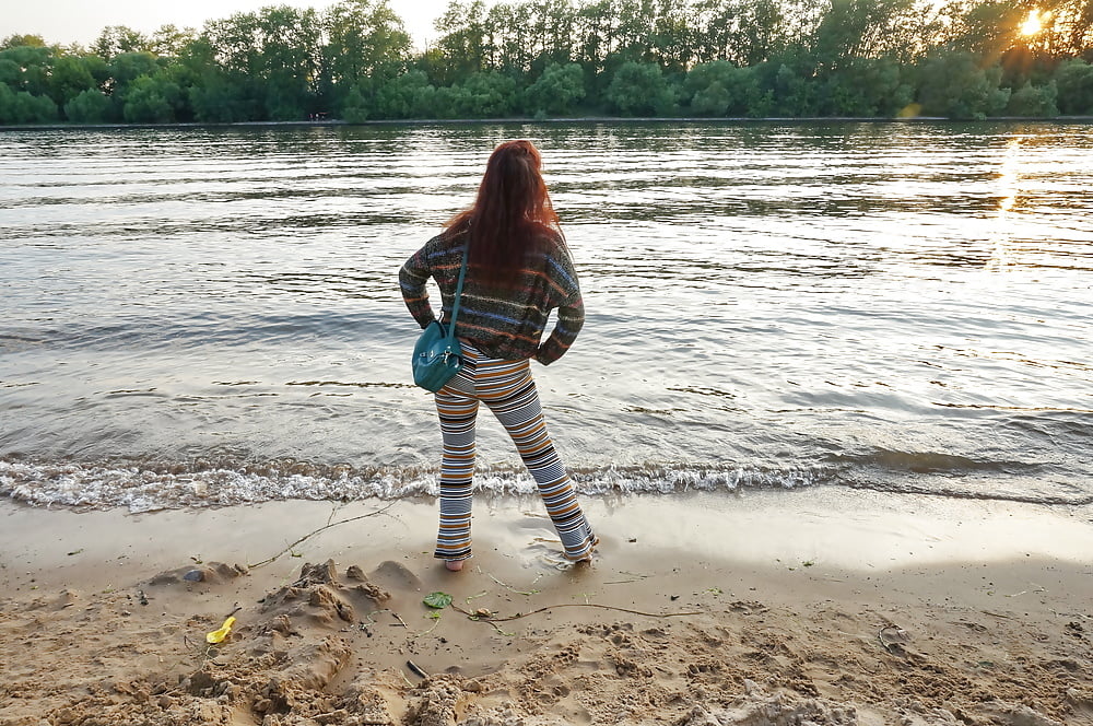 In AKIRA pants near Moscow-river in evening