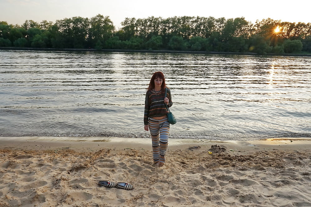 In AKIRA pants near Moscow-river in evening