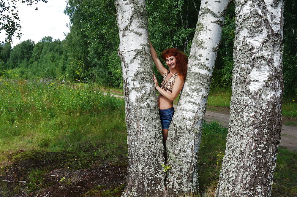 Among Birch in Shirt