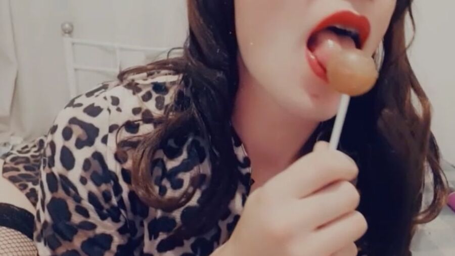 Sissy Slut Crossdresser Harley Big Lollipop Fun