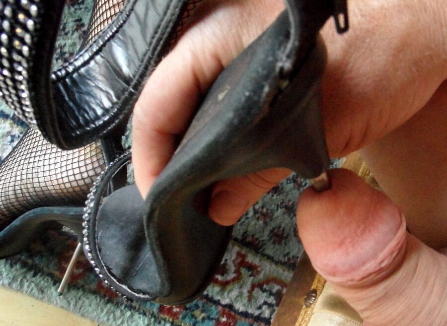 black heel insertion in the morning