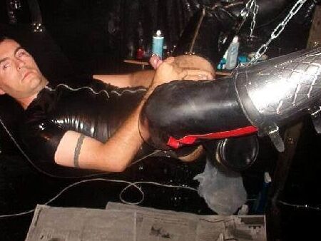 In leather and rubber for sex