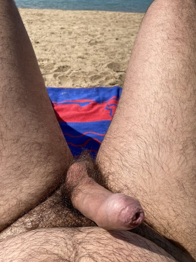 Public beach small dick pre cum