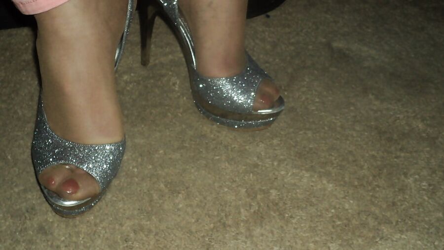 new shoes and gown